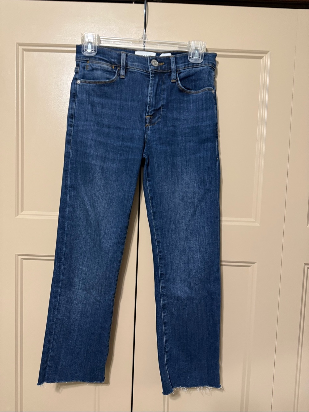 Frame Denim Le High Straight Jeans Raw Hem
- Dark Blue size 25 - Picture 2 of 11